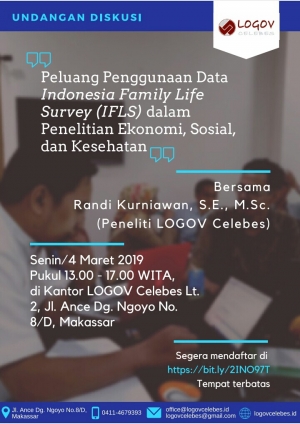 Undangan Diskusi: Penggunaan Data IFLS dalam Penelitian Ekonomi, Sosial, dan Kesehatan