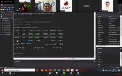 Pelatihan (Daring) Pengolahan Data Menggunakan Stata